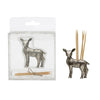 Pewter Deer Toothpick Holder