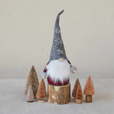 Fabric Gnome with Star Embroidery