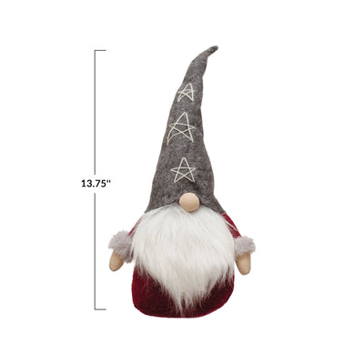 Fabric Gnome with Star Embroidery