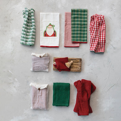 Kantha Stitch Waffle Weave Towel