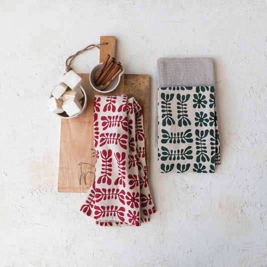 Stonewashed Holiday Cotton Towels