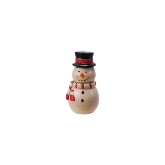 Stoneware Snowman Salt & Pepper Shakers