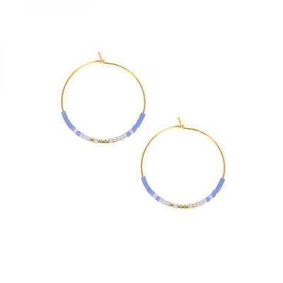 Seed Bead Hoop Earrings