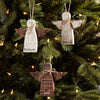 Multi Wood Angel Ornament