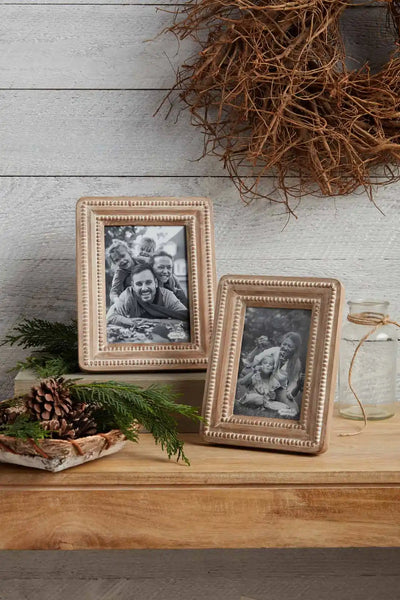 Beaded Wood Picture Frame, 2 sizes