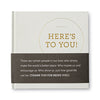 HERE'S TO YOU BOOK
