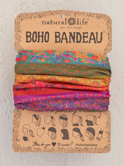 Natural Life Boho Bandeau Rainbow Borders