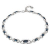 Uno de 50 Madame Silver with Blue Crystal Necklace