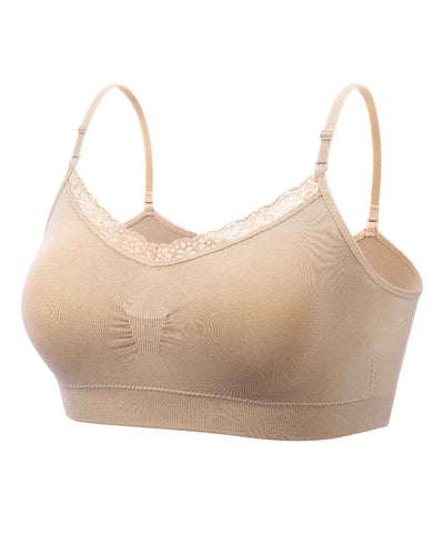 Coobie V-Neck Lace Trim Bra, 3 colors and 2 sizes