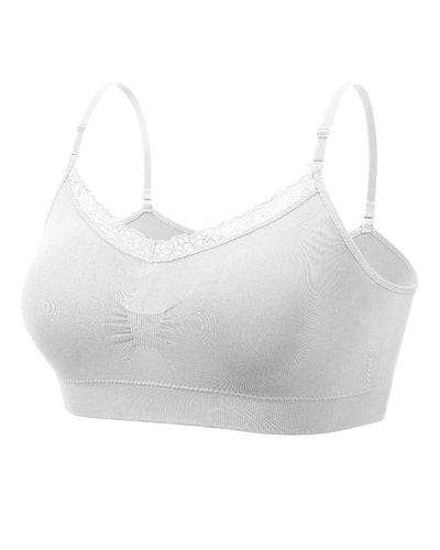 Coobie V-Neck Lace Trim Bra, 3 colors and 2 sizes