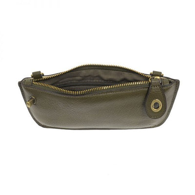 Joy Susan Crossbody Wristlet in Dark Moss