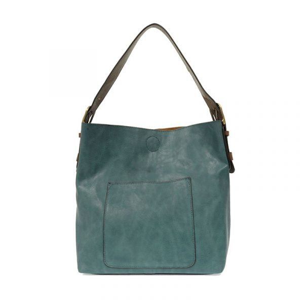 Joy Susan Teal Hobo Handbag with Coffee Handle