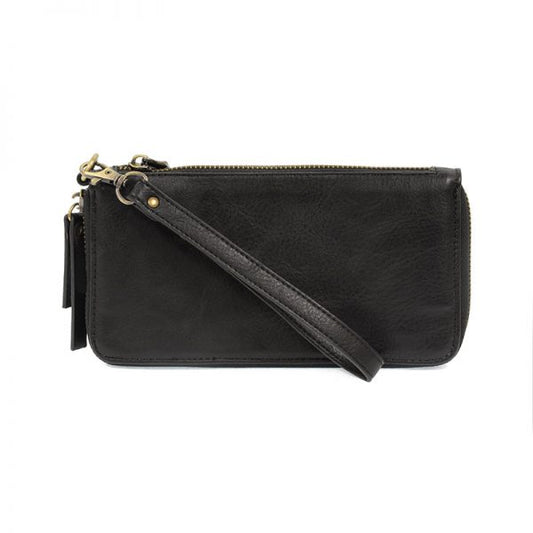 Joy Susan  Chloe Zip Around Black Wallet Wristlet