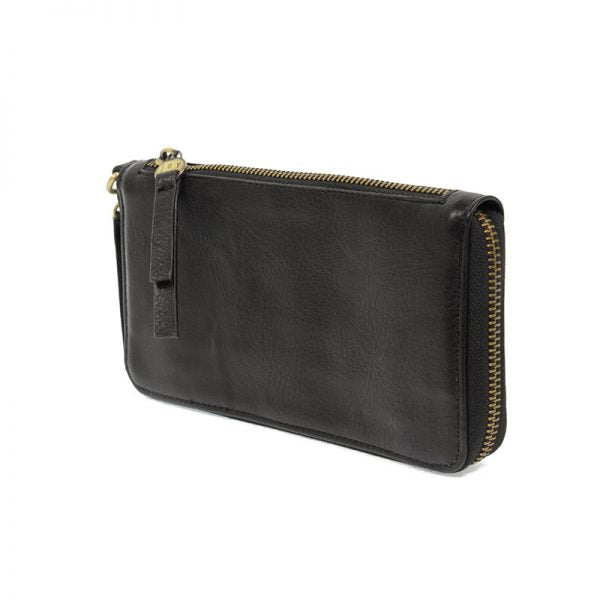 Joy Susan Chloe Zip Around Black Wallet Wristlet
