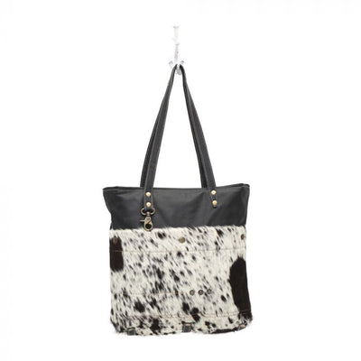 BLACK SHADES HAIR-ON TOTE BAG