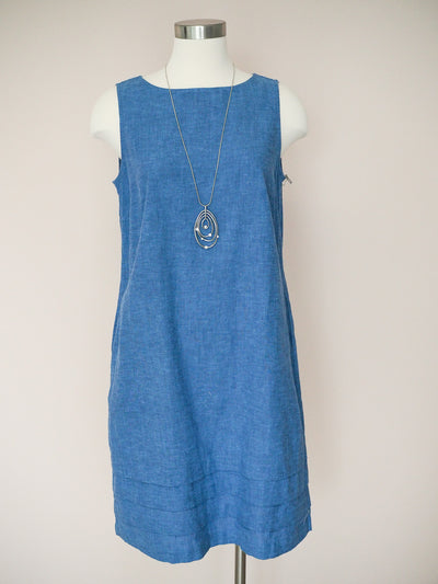 Habitat Pleat Hem Blue Dress