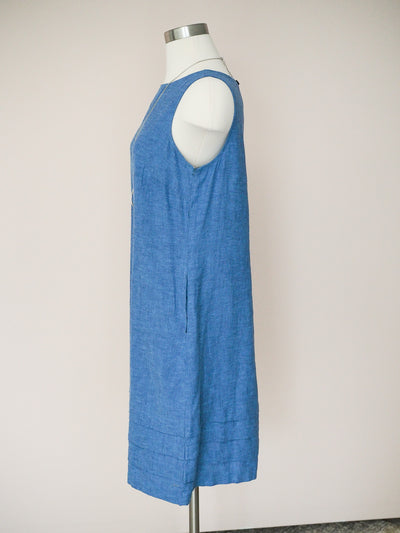 Habitat Pleat Hem Blue Dress
