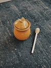 Ceramic Honeycomb Honey Jar w/Dipper