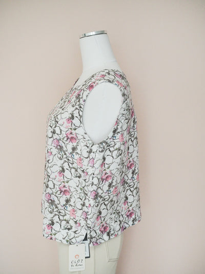 Cut Loose Shell Print Top