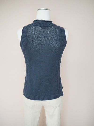Tribal Sleeveless Mock Neck Sweater