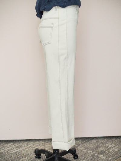 Lysse Cropped Boyfriend Crisp Chino Pant