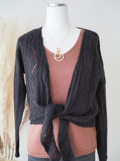 Cienna Lightweight Mohair Tie Top