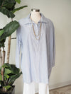 Before You Striped Button Down Tunic/Dress