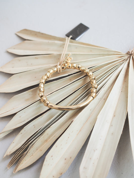Uno de 50 Travesia (Travel/Voyage) Gold Stretch Bracelet