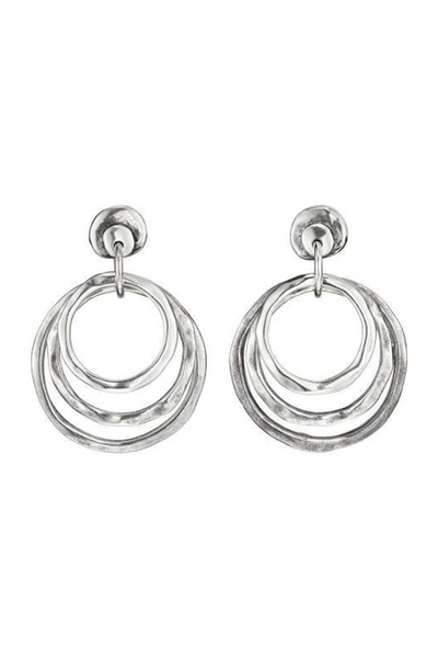 Uno de 50 HIPSTER Silver Hoop Earrings