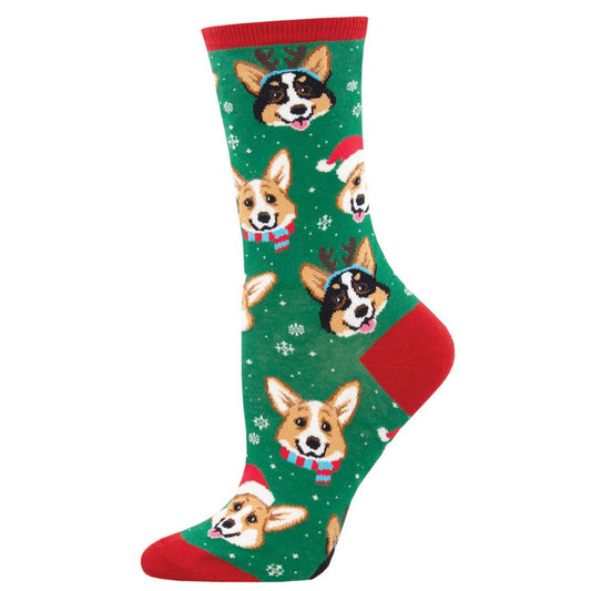 Sock Smith  Women'sHappy Pawlidays Green Sock