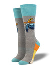 Women's  Grey Pause and Reflect Socks