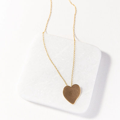 Ink+Alloy Brass Heart Necklace