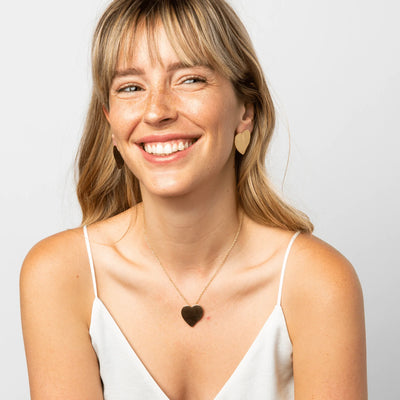 Ink+Alloy Brass Heart Necklace