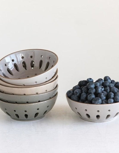 Neutral Stoneware Berry Bowl