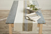 MUDPIE CREAM STRIPED TABLE RUNNER