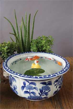Small Stoneware Floating Fish Figurine