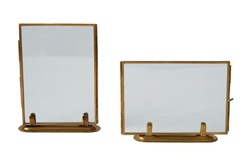 Brass & Glass Standing Photo Frame