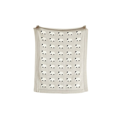 Lamb Cotton Knit Baby Blanket