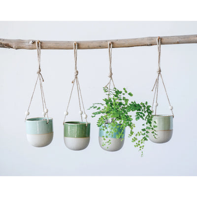 Stoneware Hanging Planters