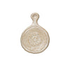 Embossed Stoneware Trivet with Handle