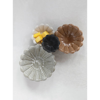 Stoneware Flower Bowl, Set of 4