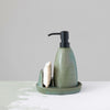 Stoneware Soap Dispenser with Loofah