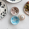 Hand-Painted Stoneware Bowl w/ Floral Design, Speckled, 3 Colors