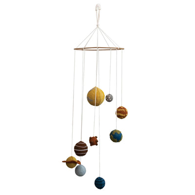 Handmade Wool Felt Planets Mobile