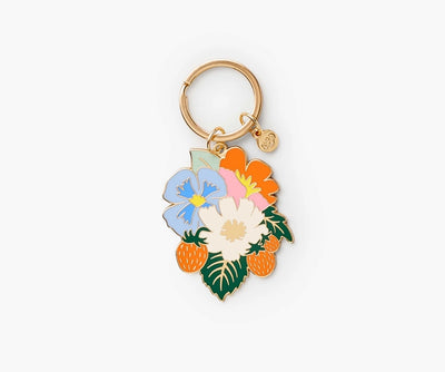 Rifle Paper Co Strawberry Fields Enamel Keychain
