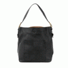 Classic Black Hobo Handbag with Black Handle