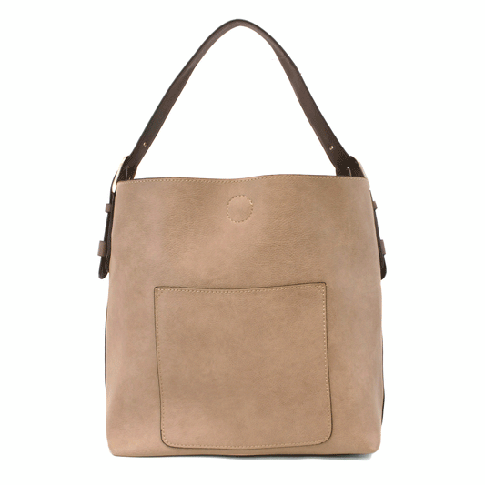 Joy Susan Camel With Coffee Handle Hobo Handbag