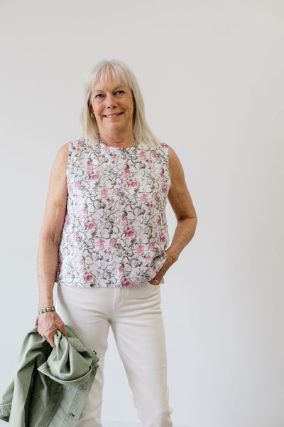 Cut Loose Shell Print Top