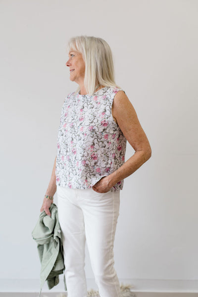 Cut Loose Shell Print Top