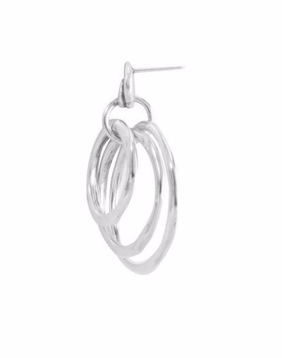 Uno de 50 HIPSTER Silver Hoop Earrings